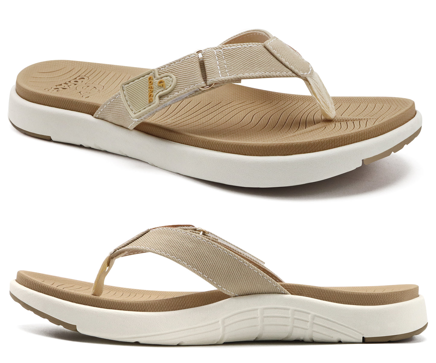 COFACE Flip Flops for Women with Arch Support Beach Thong Sandals for Woman Adjustable Fashion Orthopedic Sandal Outdoor