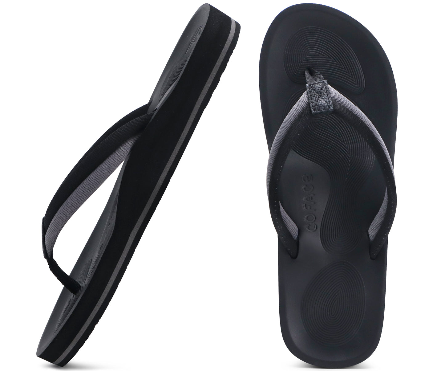 COFACE Flip Flops For Women with Arch Support Comfortable Yoga Mat Orthopedic Sandals Lightweight Womens Flip-Flop