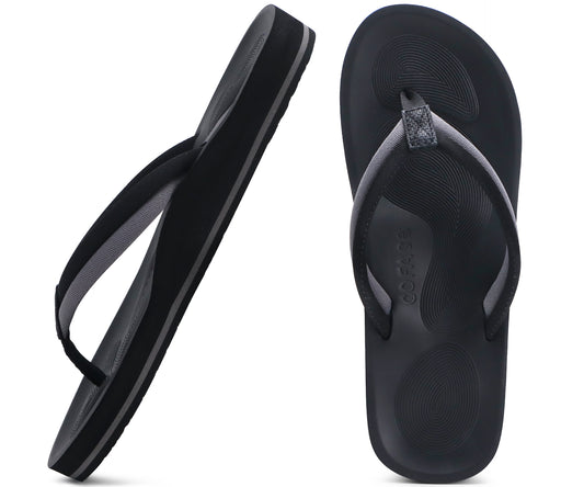 COFACE Flip Flops For Women with Arch Support Comfortable Yoga Mat Orthopedic Sandals Lightweight Womens Flip-Flop