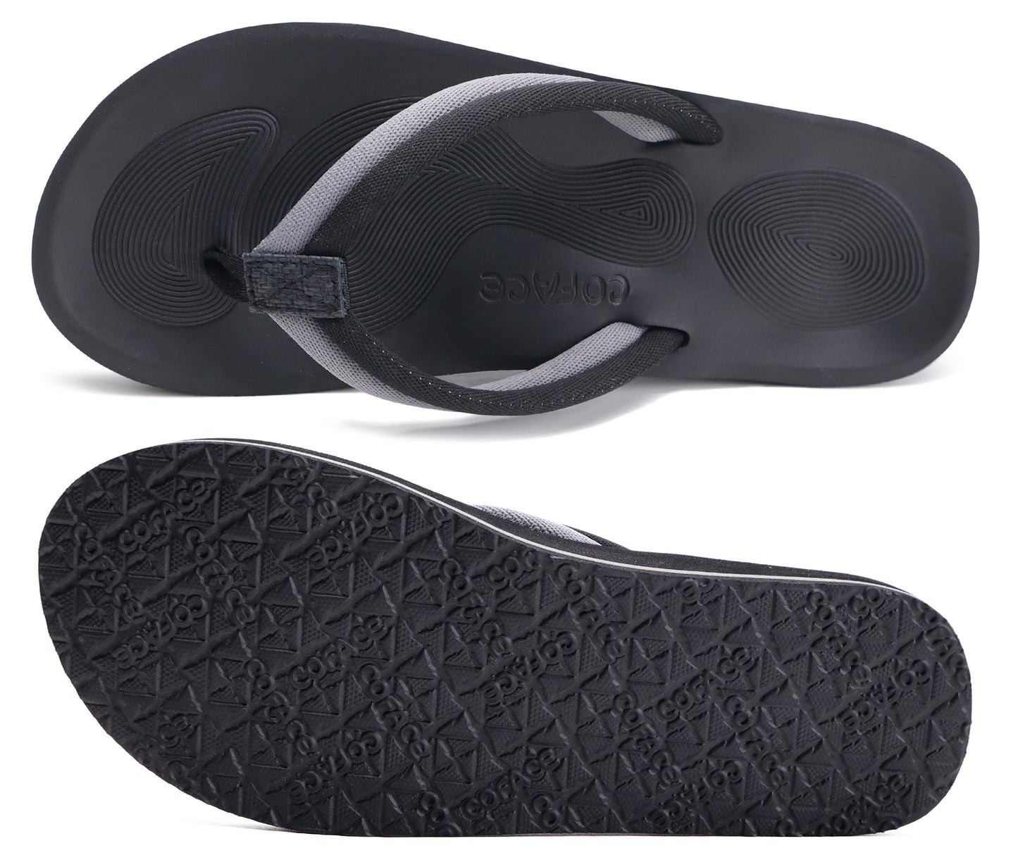 COFACE Flip Flops For Women with Arch Support Comfortable Yoga Mat Orthopedic Sandals Lightweight Womens Flip-Flop