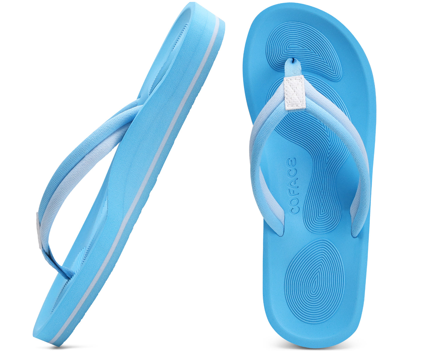COFACE Flip Flops For Women with Arch Support Comfortable Yoga Mat Orthopedic Sandals Lightweight Womens Flip-Flop