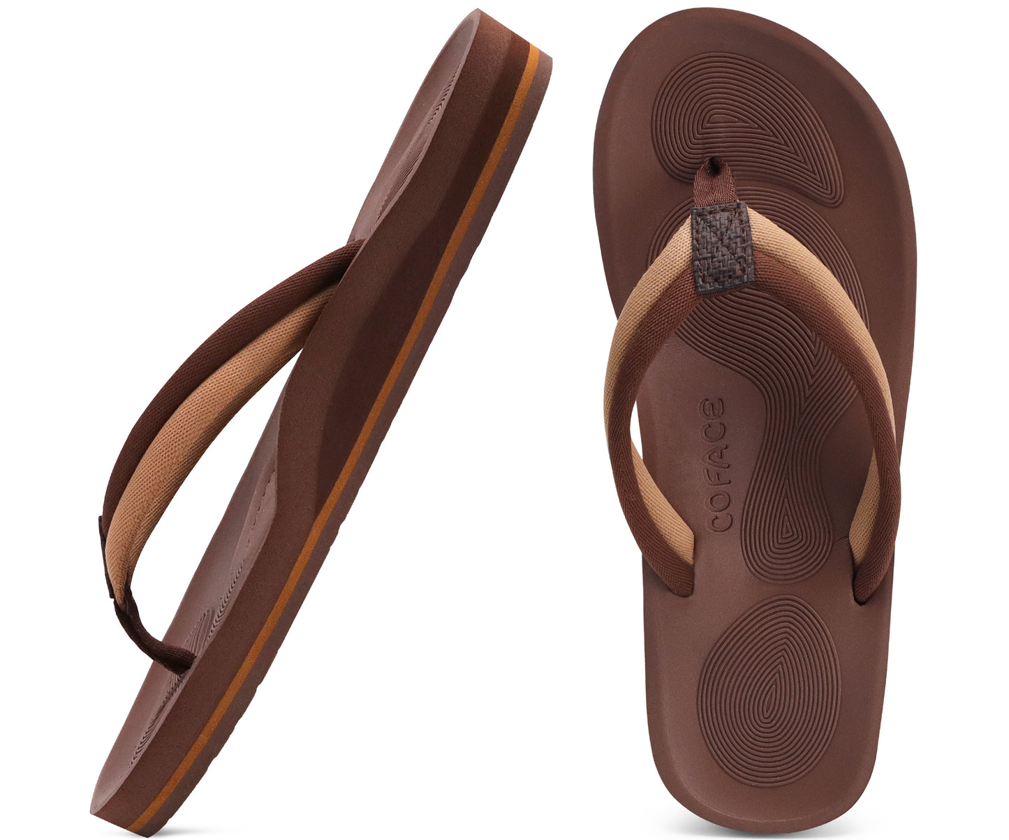 COFACE Flip Flops For Women with Arch Support Comfortable Yoga Mat Orthopedic Sandals Lightweight Womens Flip-Flop