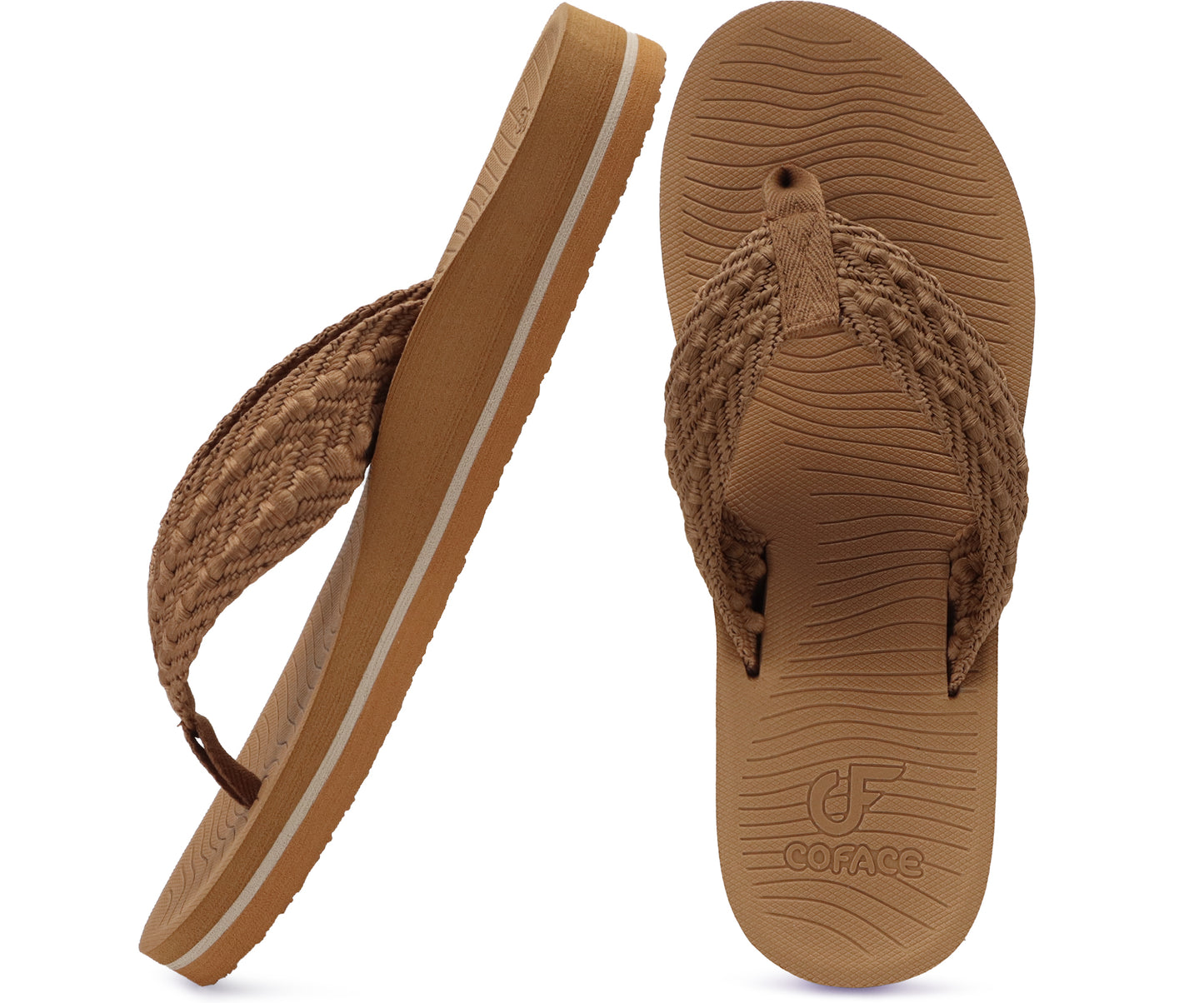 COFACE Womens Orthopedic Flip Flops Comfortable Orthotic Sandals Cushion Recovery Plantar Fasciitis Walking Slip On Ladies Flip Flops for Woman Size 5-11