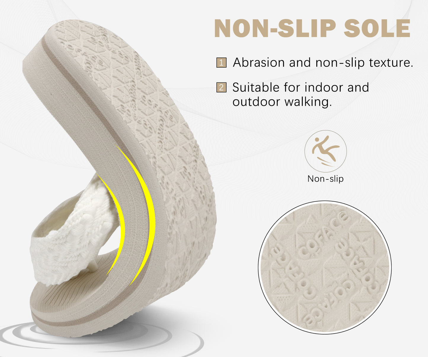 COFACE Womens Orthopedic Flip Flops Comfortable Orthotic Sandals Cushion Recovery Plantar Fasciitis Walking Slip On Ladies Flip Flops for Woman Size 5-11