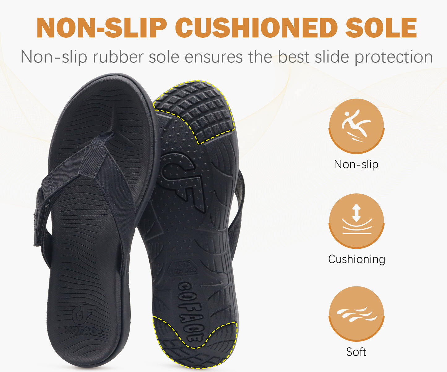 COFACE Flip Flops for Women with Arch Support Beach Thong Sandals for Woman Adjustable Fashion Orthopedic Sandal Outdoor