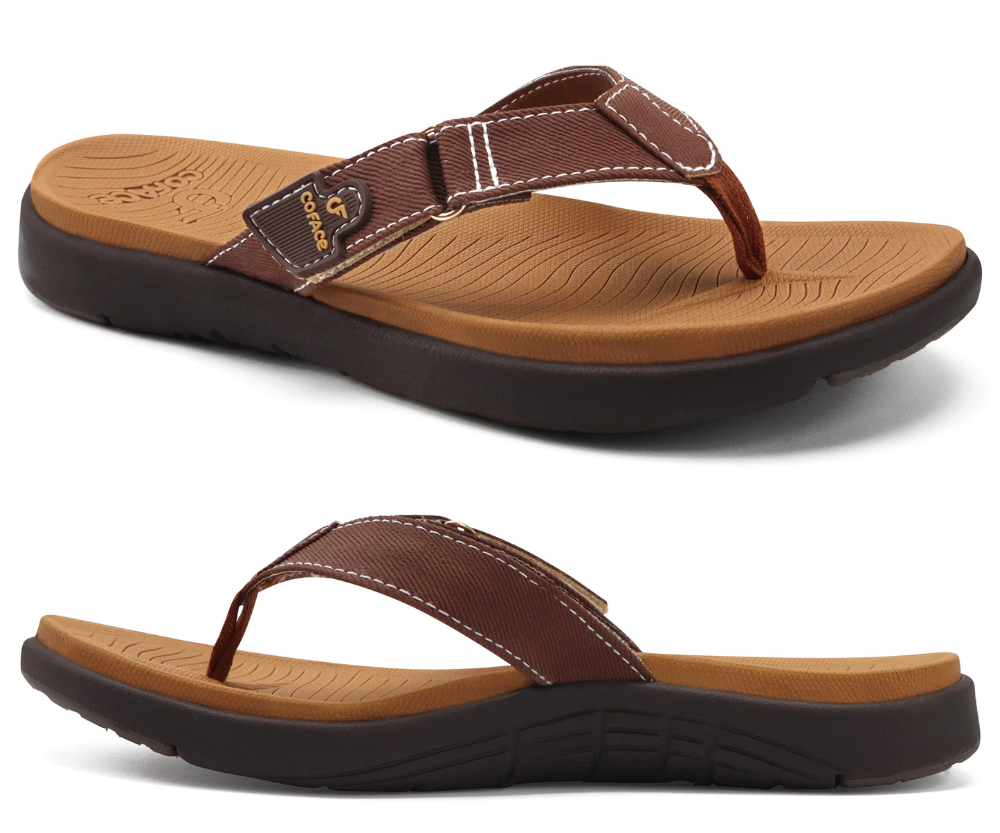 COFACE Flip Flops for Women with Arch Support Beach Thong Sandals for Woman Adjustable Fashion Orthopedic Sandal Outdoor