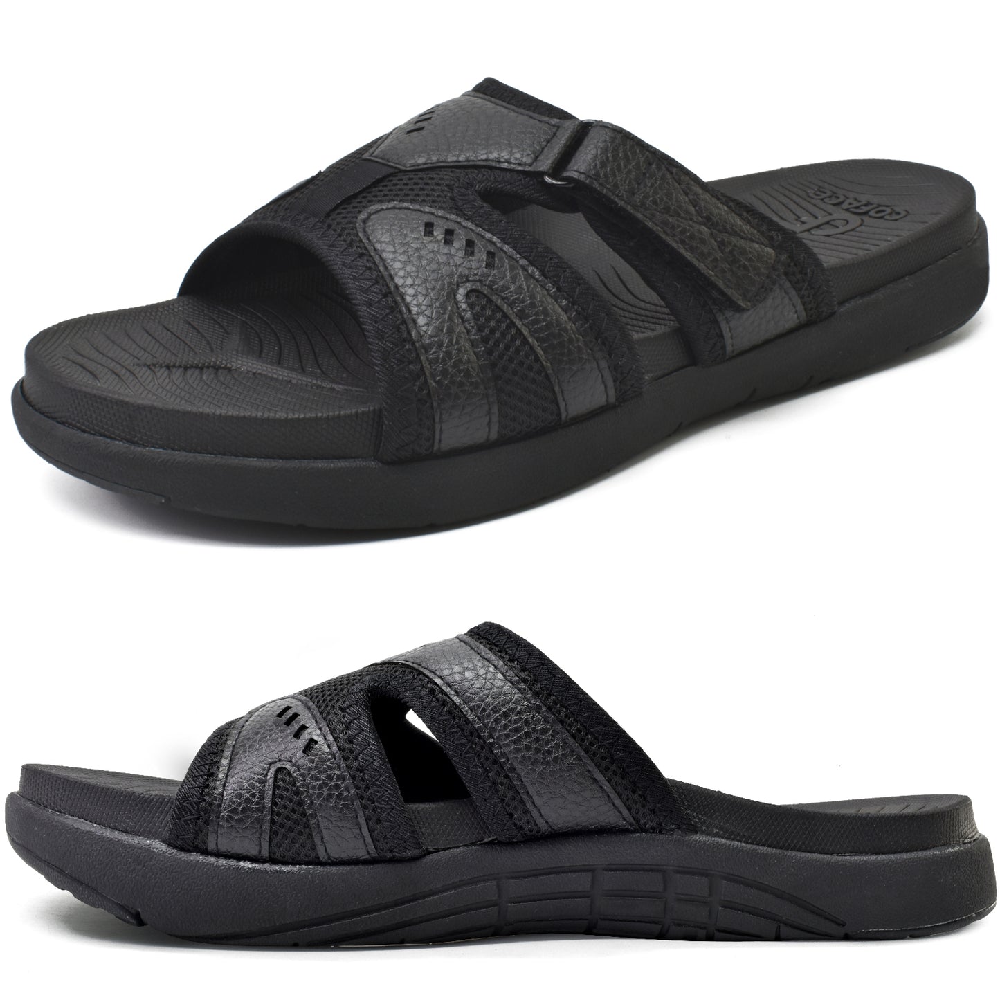 COFACE Mens Sport Recovery Sandals Plantar Fasciitis Soft Cushion Lightweight Orthotic Slides for Men