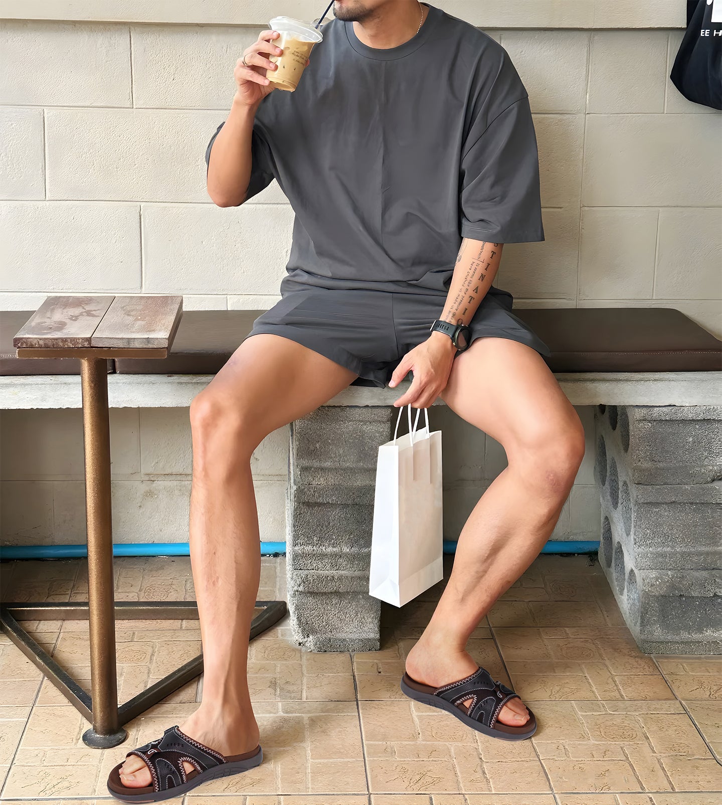 COFACE Mens Sport Recovery Sandals Plantar Fasciitis Soft Cushion Lightweight Orthotic Slides for Men