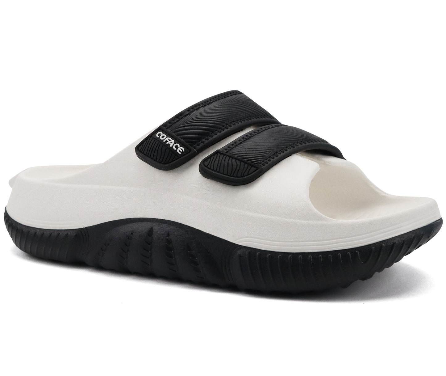 COFACE Mens Recovery Sandals Orthopedic Walking Slides for Men Adjustable Thick Cushioned Orthotic Man Plantar Fasciitis Comfort Casual Outdoor Size 7-15