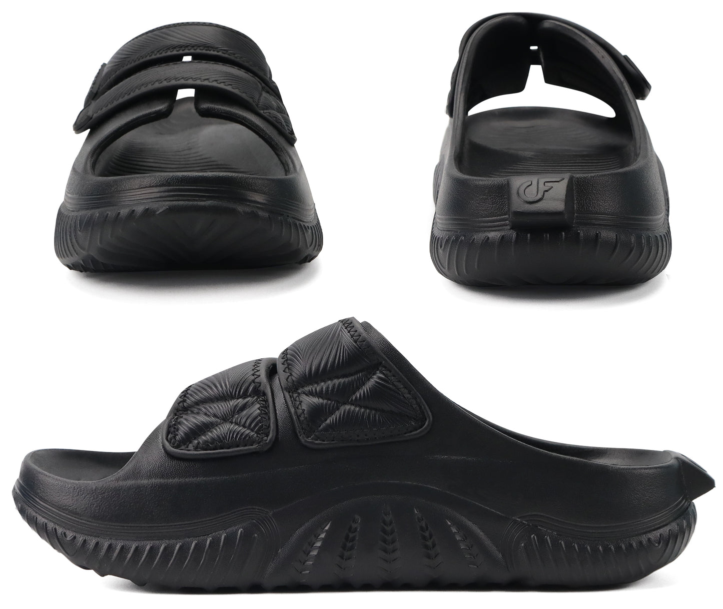 COFACE Mens Recovery Sandals Orthopedic Walking Slides for Men Adjustable Thick Cushioned Orthotic Man Plantar Fasciitis Comfort Casual Outdoor Size 7-15