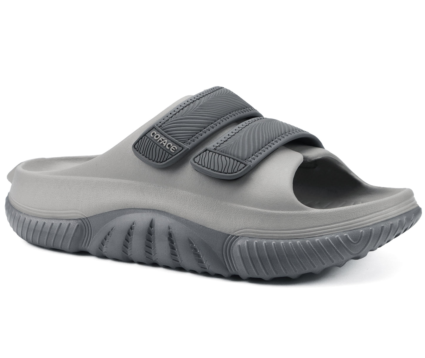 COFACE Mens Recovery Sandals Orthopedic Walking Slides for Men Adjustable Thick Cushioned Orthotic Man Plantar Fasciitis Comfort Casual Outdoor Size 7-15