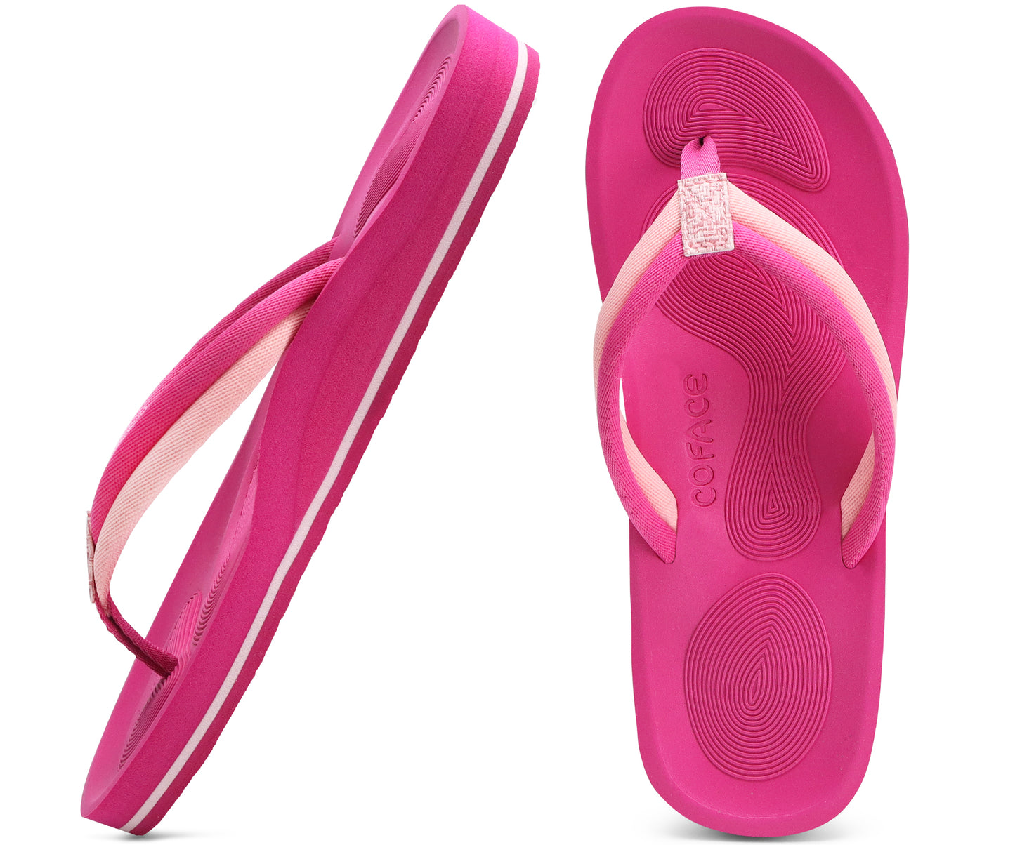 COFACE Flip Flops For Women with Arch Support Comfortable Yoga Mat Orthopedic Sandals Lightweight Womens Flip-Flop
