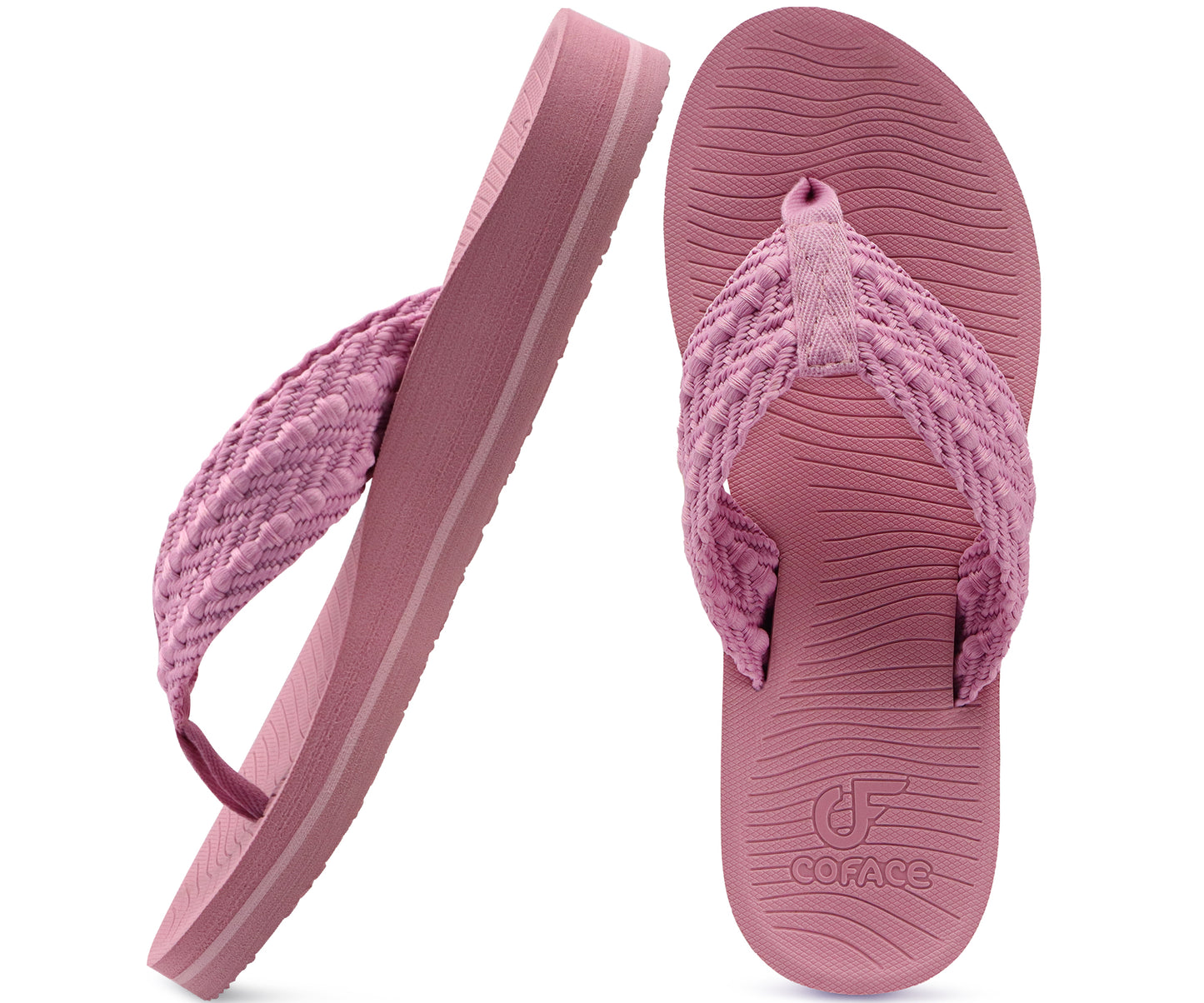 COFACE Womens Orthopedic Flip Flops Comfortable Orthotic Sandals Cushion Recovery Plantar Fasciitis Walking Slip On Ladies Flip Flops for Woman Size 5-11