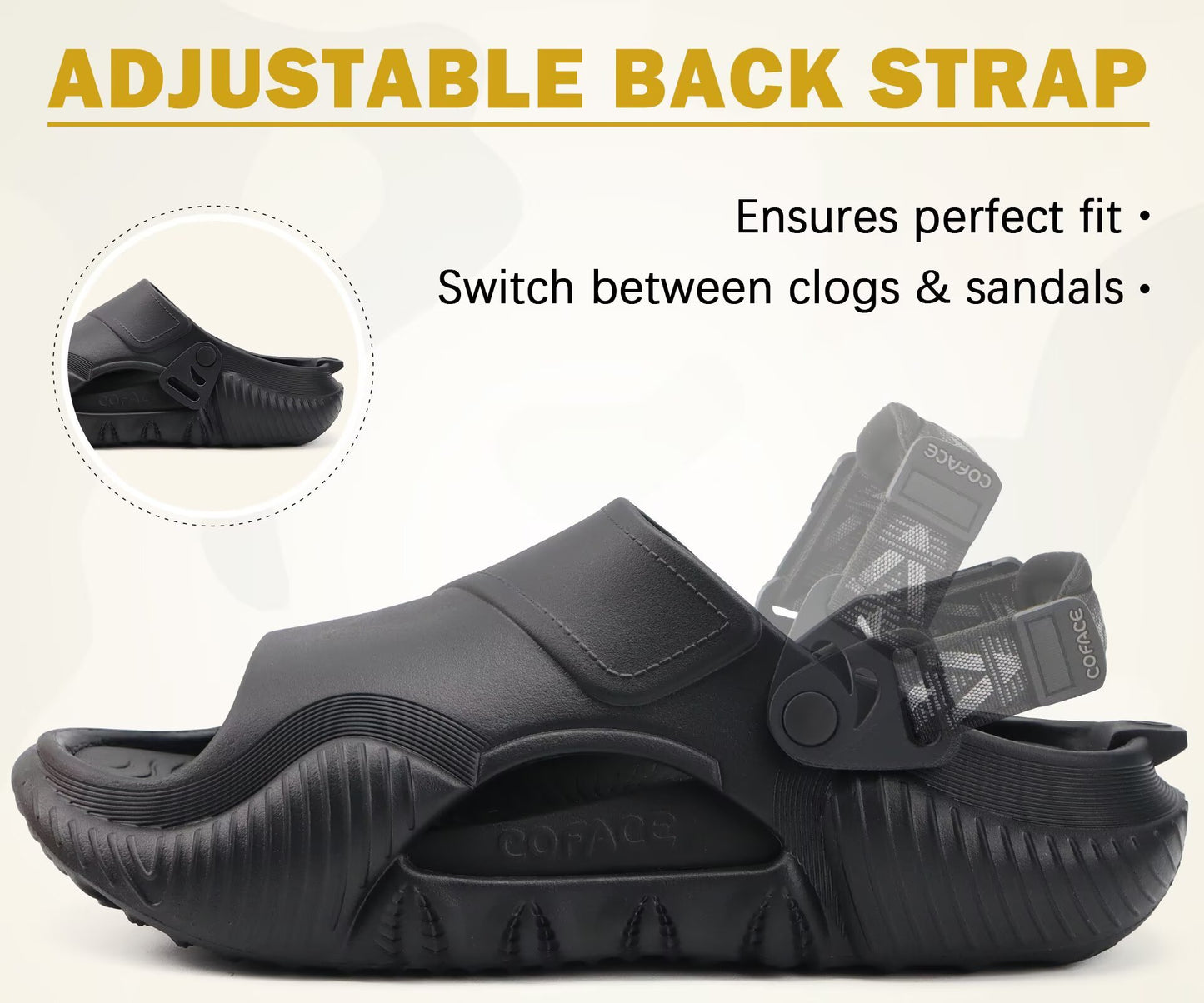 COFACE Mens Orthotic Clogs Orthopedic Mules for Men Recovery Sandals Man Plantar Fasciitis Summer Casual Size 7-15